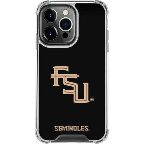 Florida State FSU Seminoles Black iPhone 16 Pro Clear Case